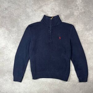 [116] Polo Ralph Lauren Sweater 1/4 Zip Long Sleeve Size M